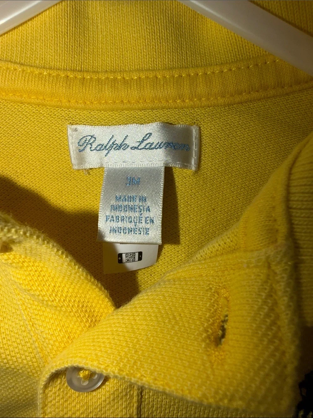 Baby Boy's Ralph Lauren Boys Yellow Polo with Navy Pony